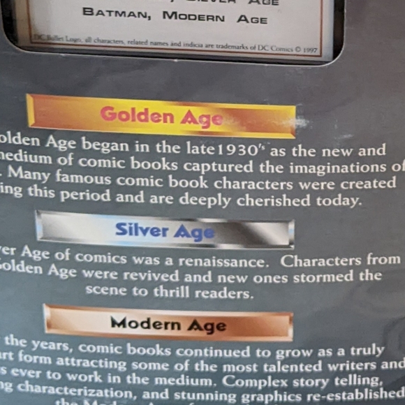 NIB VTG 1997 DC Comic Book Champions Batman Fine Pewter Original - Picture 4 of 7